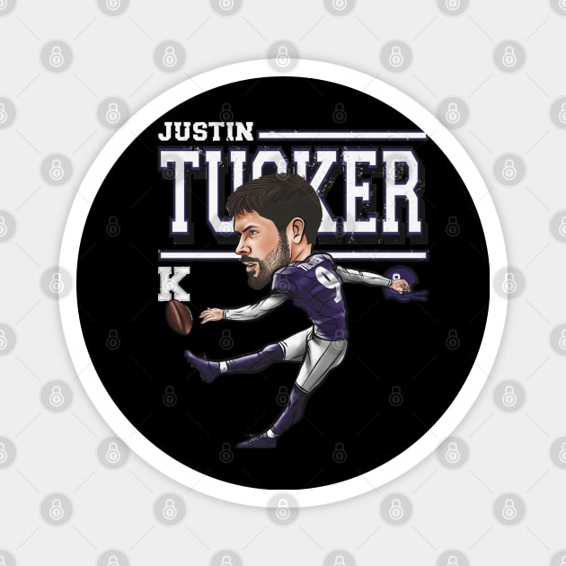 Justin Tucker Baltimore Cartoon Magnet by Buya_Hamkac